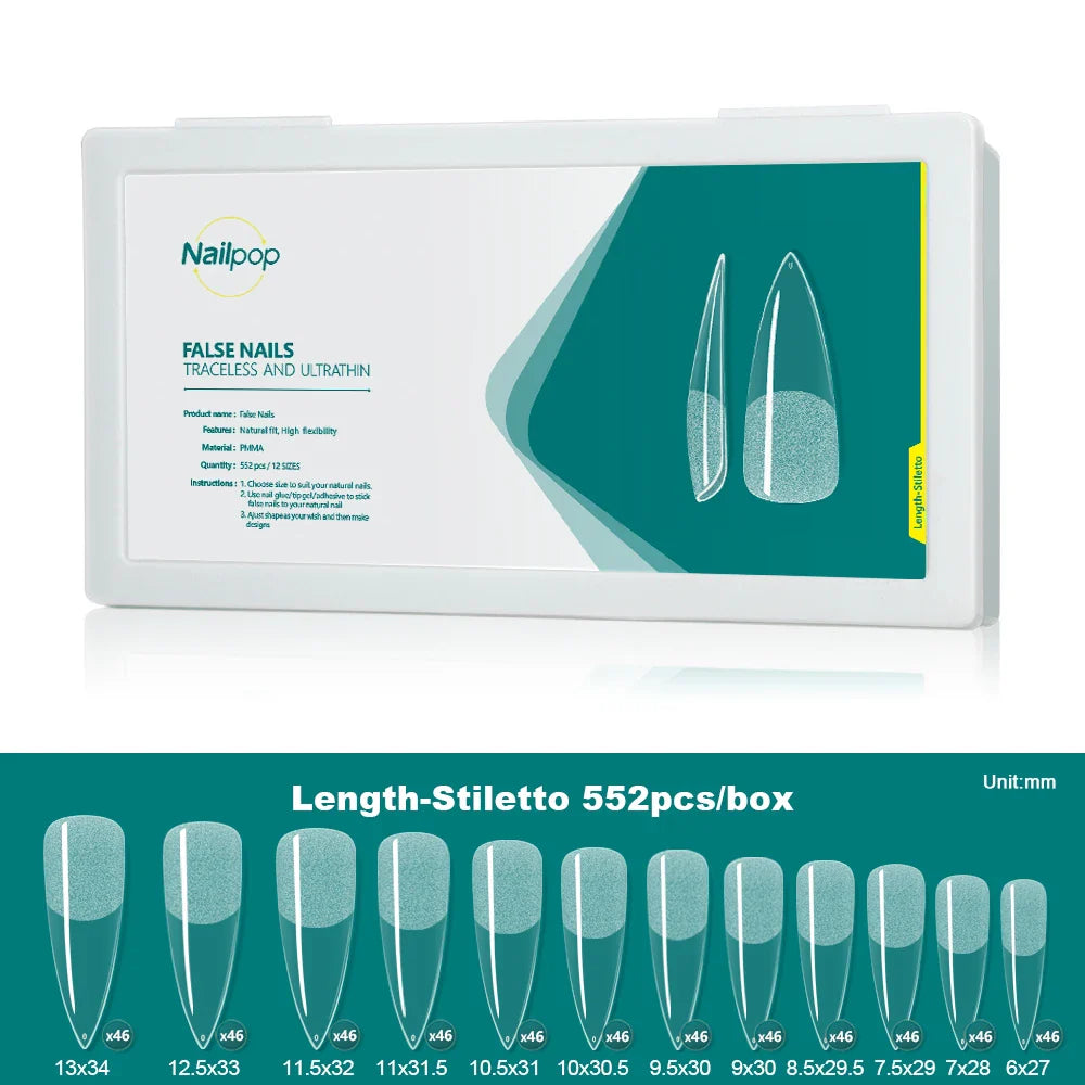 Capsules américaines Stiletto L 552 pcs